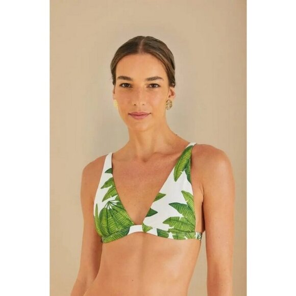 💕FARM RIO Palm Fan Bikini Set - Triangle Bikini Top + Low Bikini Bottom XL NWT - Picture 4 of 15